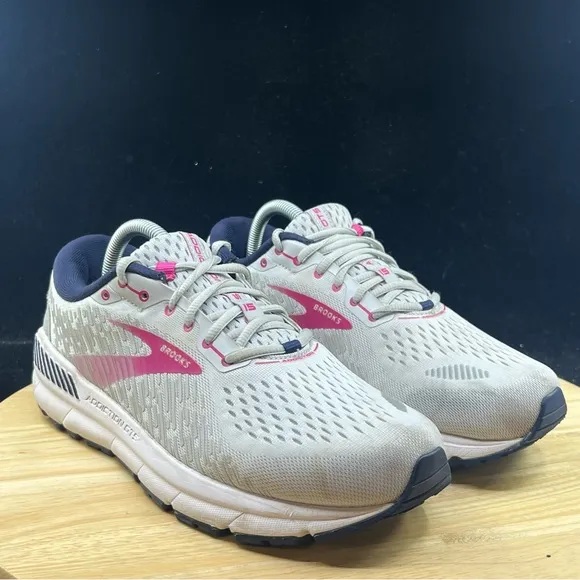Brooks Addiction GTS 15 Womens Running Shoes Oyster Peacoat Lilac Sneakers 10B