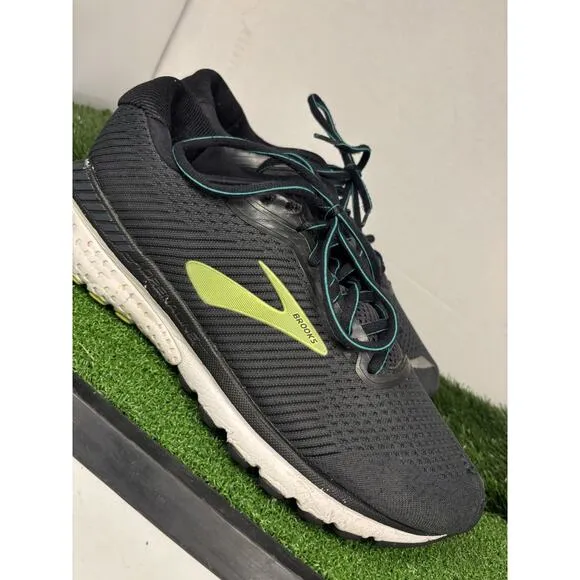 Brooks Adrenaline GTS 20 Mens Size 10.5 Black Athletic Running Shoes Sneakers