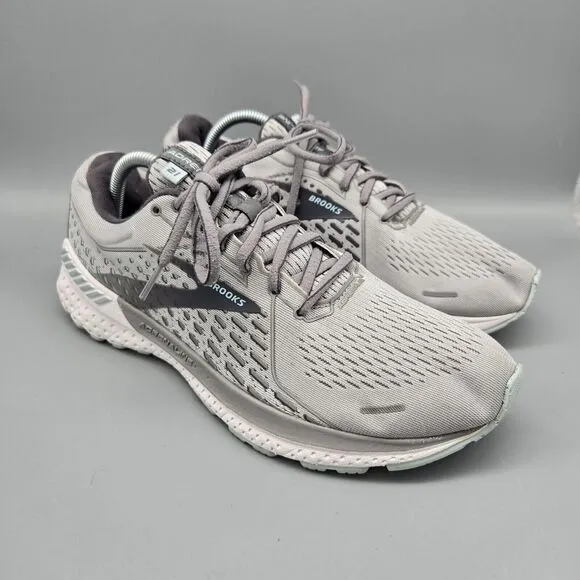 Brooks Adrenaline GTS 21 1203291B061 Gray Running Shoes Sneakers Size 11.5 M