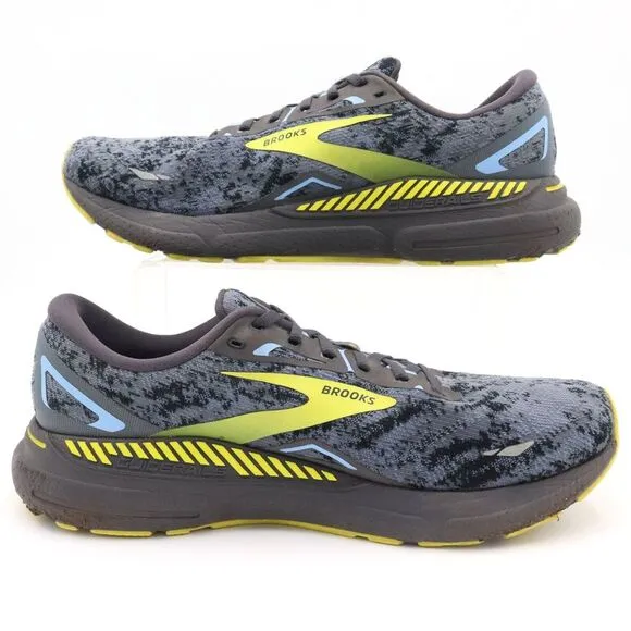 Brooks Adrenaline GTS 23 Mens Sz 13D Gray Blue Camo Running Sneakers 1103911D404