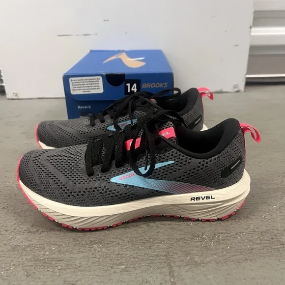 Brooks &quot;Revel 6&quot; Women's All-Day Running Shoes Victoria Blue/Black/Springbud 6 D