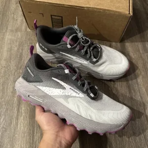 Brooks Cascadia 17 Womens 11 Wide Shoes Running Trail Gray Purple 1203921D028