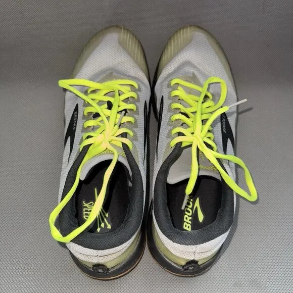 Brooks Catamount Gray Green Black Trail Running Shoes Sneakers Mens Size 13