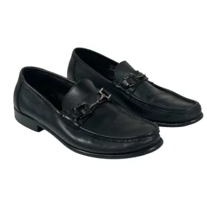 Bruno Magli Bigolo Black‎ Leather Loafer Shoes Men's Size 9.5 Made in Italy