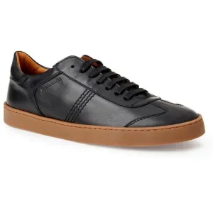 Bruno Magli Mens Bono Black Leather Casual And Fashion Sneakers Shoes New