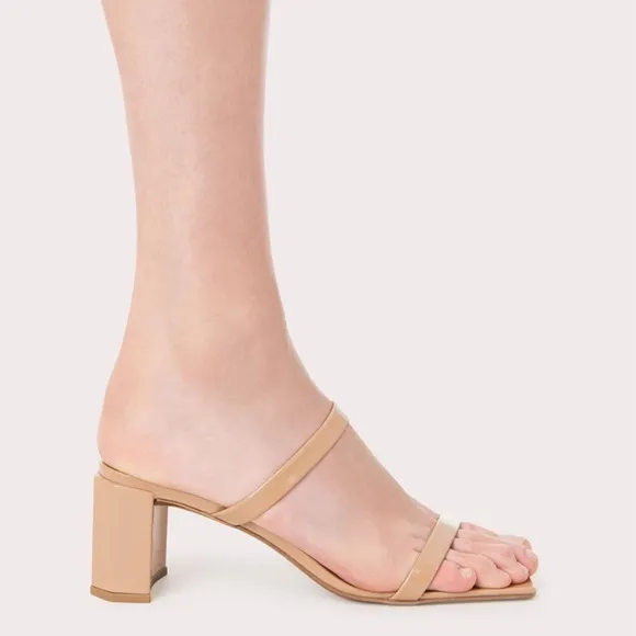 BY FAR Tanya Nude Patent Leather Mule S 8 $350