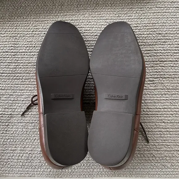 Calvin Klein Lucca Genuine Calf Leather Dress Oxford Shoe Size 11