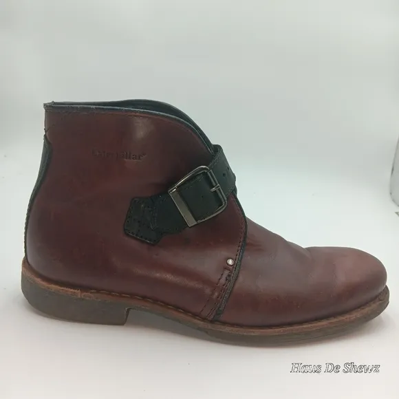 Caterpillar Cat Haverhill Buckle Chukka Boots 10.5 Leather shoes  Brown &amp; Black