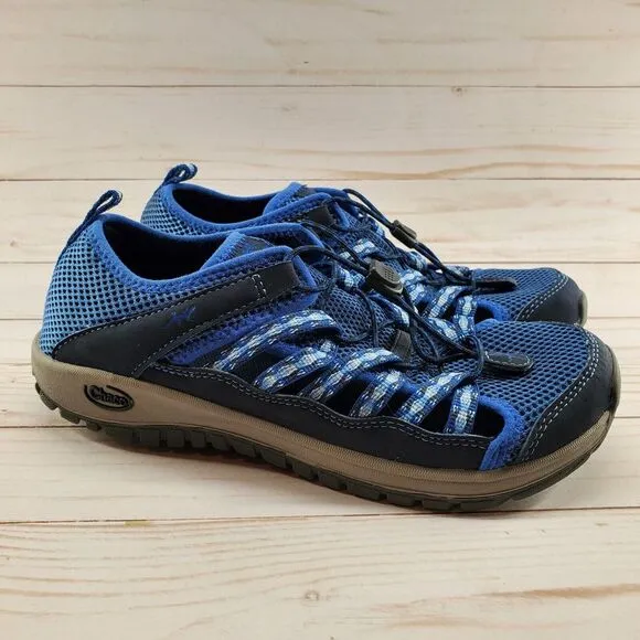 Chaco Blue Size 5 Youth Outcross 2‎ Shoes Slip On Hiking Trail Water J180075