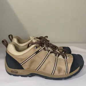 Chaco Womens Tan Canyonland Event Leather Low Top Waterproof Hiking Shoes Size 8