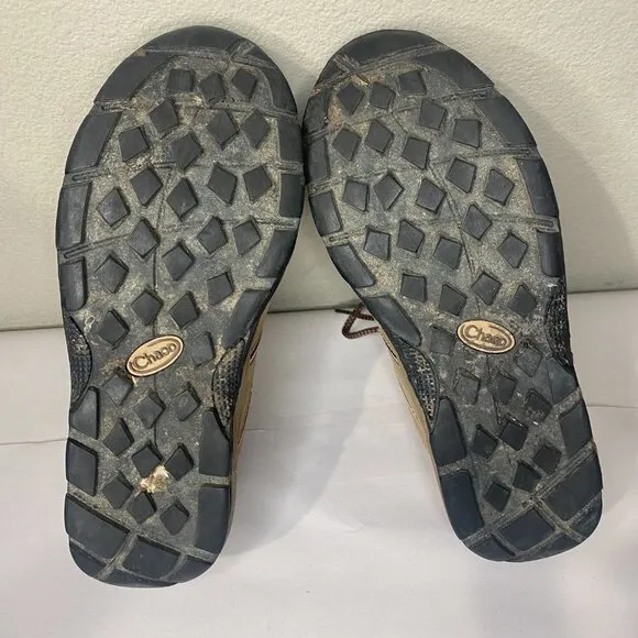 Chaco Womens Tan Canyonland Event Leather Low Top Waterproof Hiking Shoes Size 8