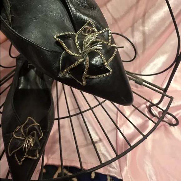 Chanel Black Slingback Women's Shoes