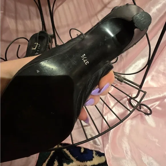 Chanel Black Slingback Women's Shoes