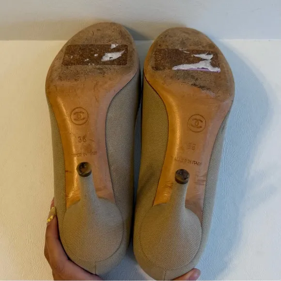 Chanel Camellia Beige Women's Shoes