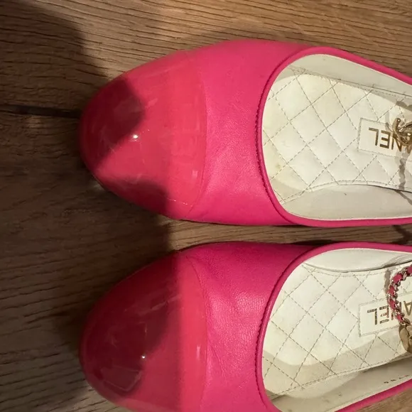 Chanel Pink Women's Shoes with Gold Accents