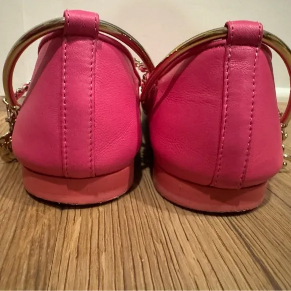 Chanel Pink Women's Shoes with Gold Accents