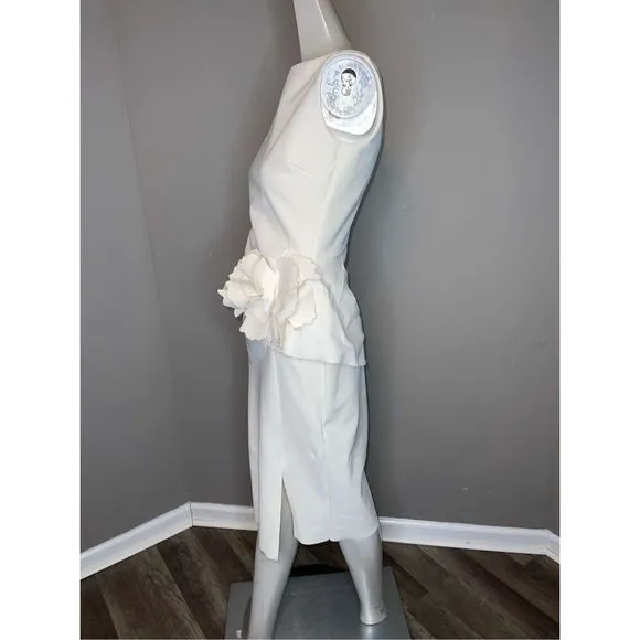 CHIARA BONI LA PETITE ROBEWomen's Oksana Floral Applique Sheath Dress Cream