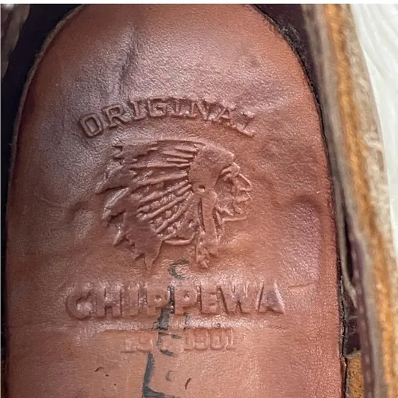 Chippewa 1901 M78 Brown LeatherOxford Shoes US Men's Size 7D VibramSole