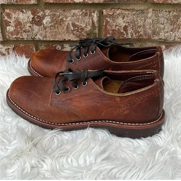 Chippewa 1901 M78 Brown LeatherOxford Shoes US Men's Size 7D VibramSole