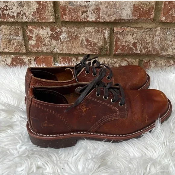 Chippewa 1901 M78 Brown LeatherOxford Shoes US Men's Size 7D VibramSole