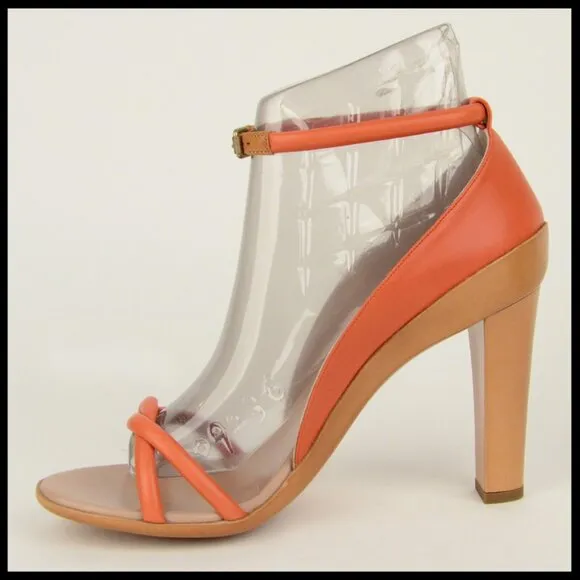 CHLOE SHOES STRAPPY SANDALS 'CALENDULA' LEATHER HIGH HEEL sz 41 US 10.5