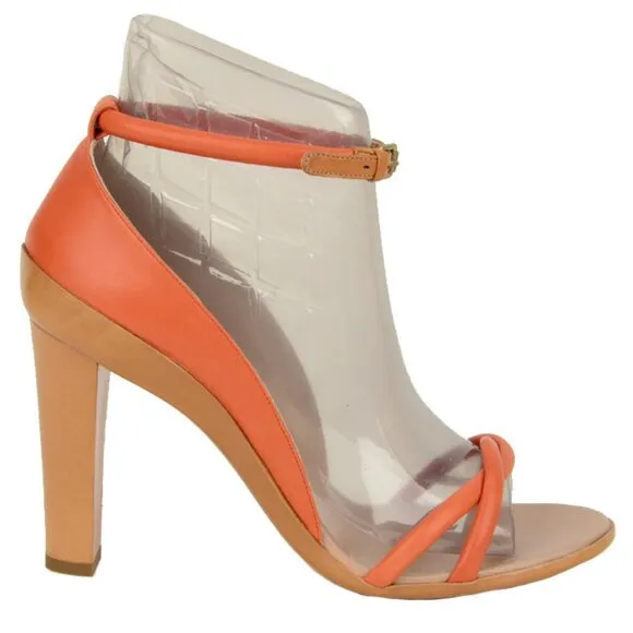 CHLOE SHOES STRAPPY SANDALS 'CALENDULA' LEATHER HIGH HEEL sz 41 US 10.5
