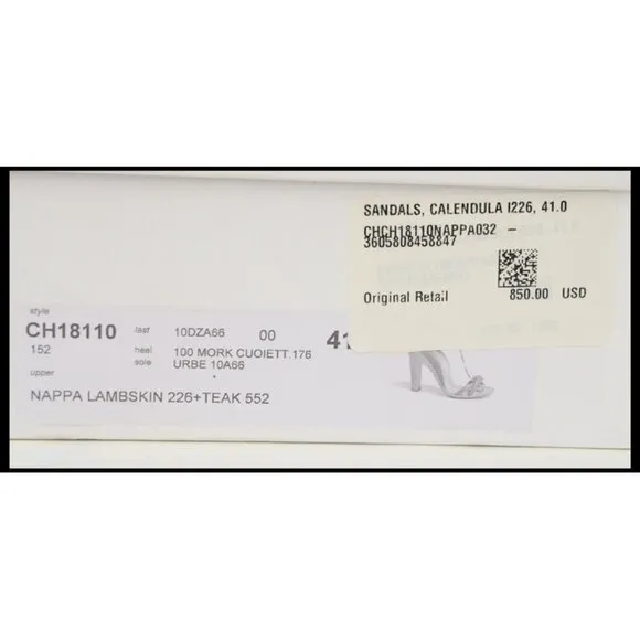 CHLOE SHOES STRAPPY SANDALS 'CALENDULA' LEATHER HIGH HEEL sz 41 US 10.5