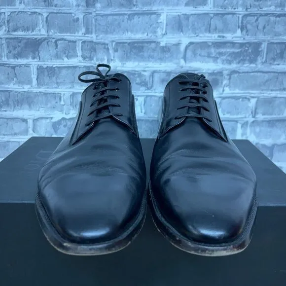 Christian Dior Black Leather Oxford Lace Up Shoes Mens Size EU 44.5 / US‎ 11.5