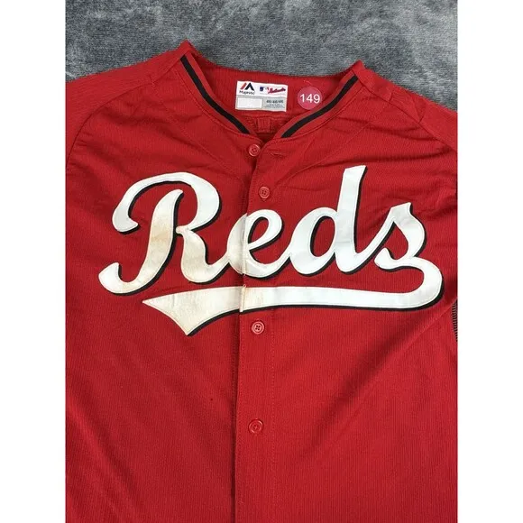 Cincinnati Reds Mens Majestic Jersey Size 46 Cool Base MLB Exclusive Eldemire 62