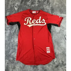 Cincinnati Reds Mens Majestic Jersey Size 46 Cool Base MLB Exclusive Eldemire 62