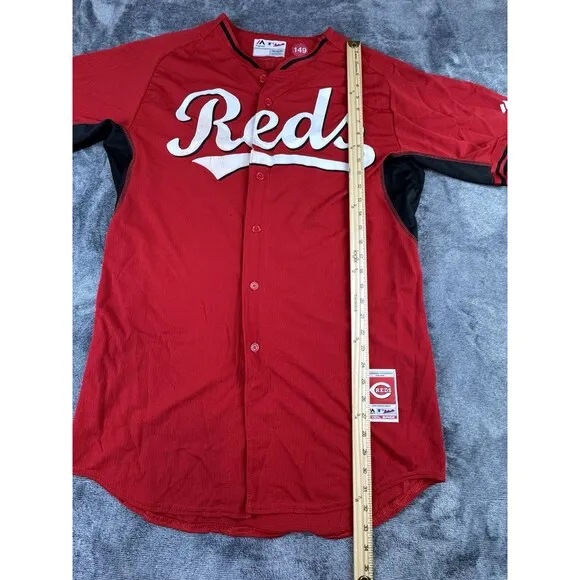 Cincinnati Reds Mens Majestic Jersey Size 46 Cool Base MLB Exclusive Eldemire 62