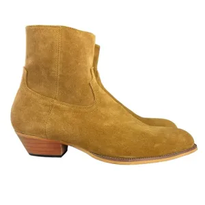 Civil Regime Brown Suede Western Side‎ Zipper Boots with Bag Mens Size 8