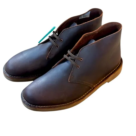 Clarks Bushacre 3Beeswax Leather Ortholite Extreme Comfort System Brown Size 13W