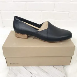 Clarks Collection By Clark’s NIB Juliet Palm Black Leather Slip On Loafer Shoes