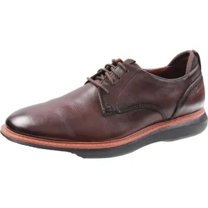Clarks Mens BrantinPlain Brown Solid Leather Derby Shoes New