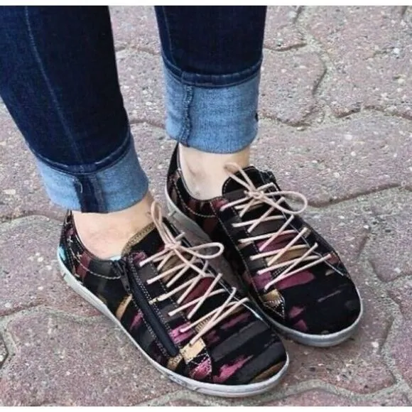 Cloud Footwear Women's Aika Fashion Sneaker 38 M EU, Black Fantasy 7.5 US