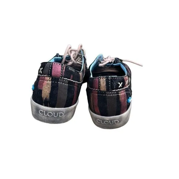 Cloud Footwear Women's Aika Fashion Sneaker 38 M EU, Black Fantasy 7.5 US