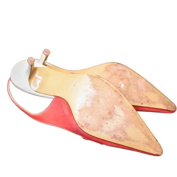 Coach Adrian Sling Back High Heel Shoes Pointed Toe Buckle 8.5B