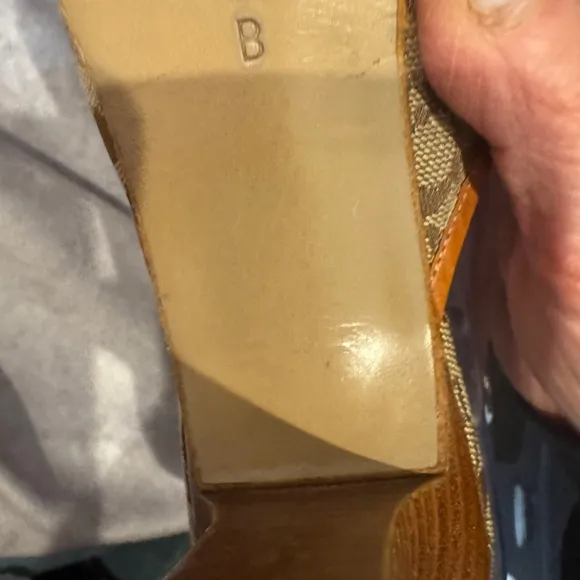 Coach Brown and Tan Gwynne Women's Heels Mules 9B