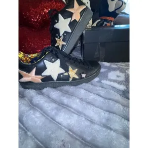 Coach c101 sherpa stars leather sneakers 9 womens