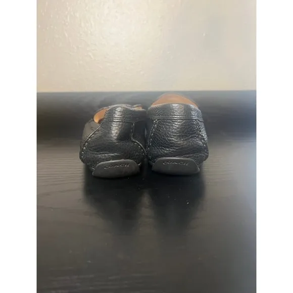 Coach McKenna Driver Leather Loafer Shoes Black Size 8.5