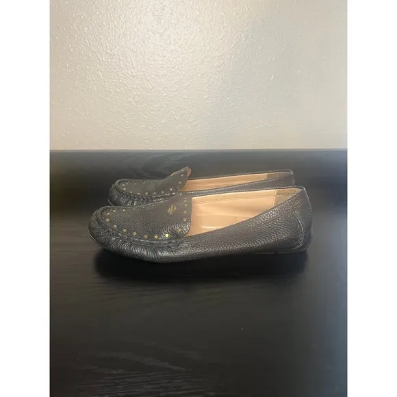 Coach McKenna Driver Leather Loafer Shoes Black Size 8.5