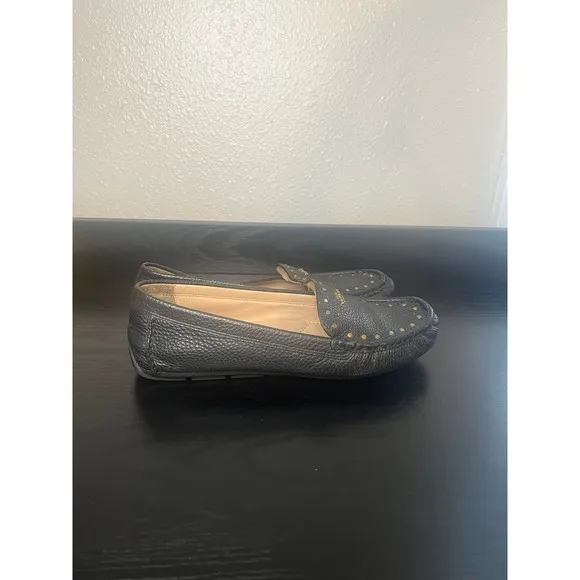 Coach McKenna Driver Leather Loafer Shoes Black Size 8.5