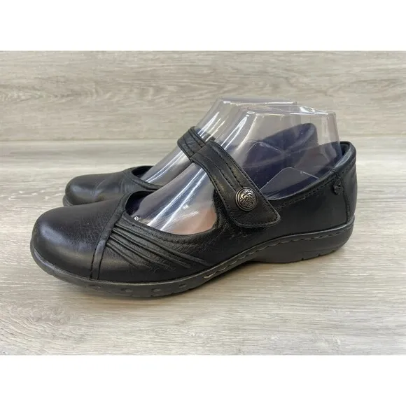 Cobb Hill New Balance Penelope CAG29BK Women's 7M Black Leather Mary Jane Shoes