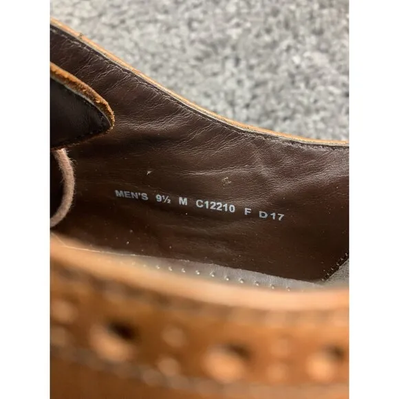 Cole Haan C12210 Brown Leather Wingtip Lace-Up Oxford Shoes Men's US 9.5 M