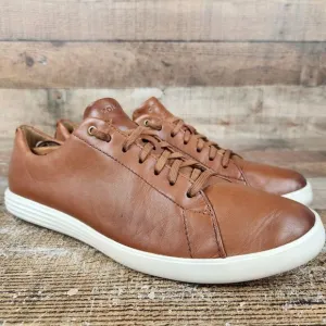Cole‎ Haan Grand Crosscourt II Men's Sz 10 M Brown Leather Lace Up Sneaker Shoes