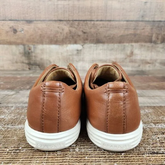 Cole‎ Haan Grand Crosscourt II Men's Sz 10 M Brown Leather Lace Up Sneaker Shoes