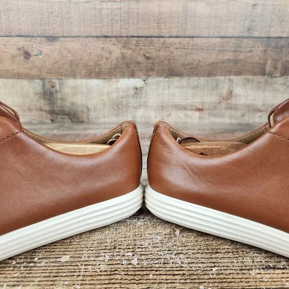 Cole‎ Haan Grand Crosscourt II Men's Sz 10 M Brown Leather Lace Up Sneaker Shoes