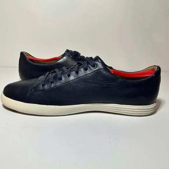 Cole Haan Grand OS Crosscourt II Shoes Mens Navy Blue Leather C26522 Size 12 M
