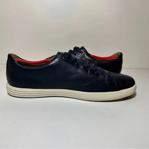 Cole Haan Grand OS Crosscourt II Shoes Mens Navy Blue Leather C26522 Size 12 M